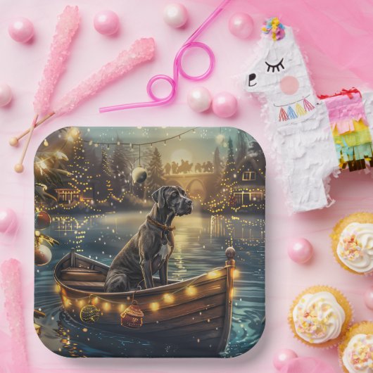 Great Dane Weihnachtsfest Reise Pappteller (Party)