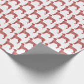 Great Dane Weihnachtshund Niedliche Silhouette Wei Geschenkpapier (Ecke)