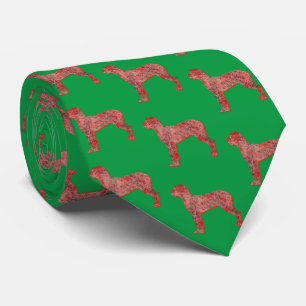 Great Dane Weihnachtshunde Silhouette Green Neck Krawatte