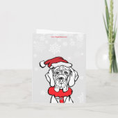 Great Dane Weihnachtskarten Santadog Karte (Rückseite)