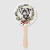 Great Dane Weihnachtsmann Festliche Jungfrau Fächer (Rückseite)