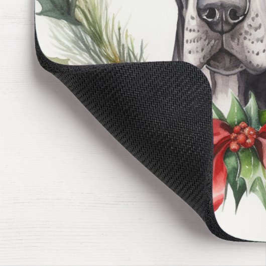 Great Dane Weihnachtsmann Festliche Jungfrau Mousepad (Ecke)