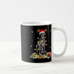 Great Dane Weihnachtsmann Santa Hut Lichterketten Kaffeetasse