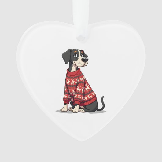 Great Dane Weihnachtspullover Ornament (Vorderseite)