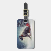 Great Dane Weihnachtsschnee Winter Gepäckanhänger (Vorderseite vertikal)