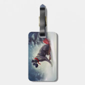 Great Dane Weihnachtsschnee Winter Gepäckanhänger (Rückseite vertikal)
