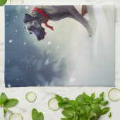 Great Dane Weihnachtsschnee Winter Geschirrtuch (Gefaltet)