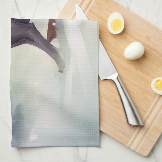 Great Dane Weihnachtsschnee Winter Geschirrtuch (Viertel Falte)