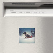 Great Dane Weihnachtsschnee Winter Magnet (In Situ (Geschirrspüler))