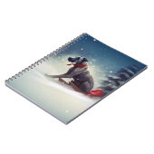 Great Dane Weihnachtsschnee Winter Notizblock (Linke Seite)