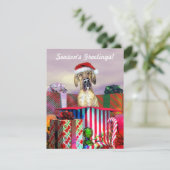 Great Dane Weihnachtsüberraschung Brindle UC Einladung (Stehend Vorderseite)