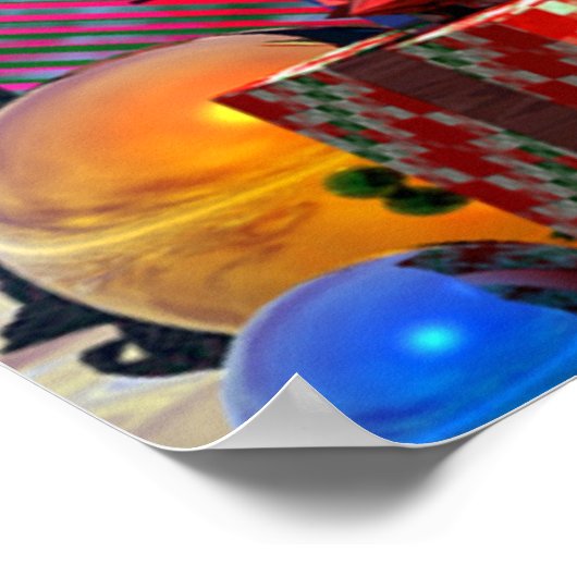 Great Dane Weihnachtsüberraschung Merle Poster (Ecke)