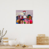 Great Dane Weihnachtsüberraschung Merle Poster (Küche)