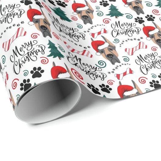 Great Dane Weihnachtswrapping Paper Geschenkpapier (Rolleneckpunkt)