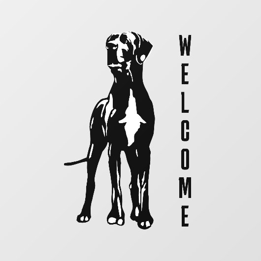Great Dane Welcome Sticker / Cloning (Blatt)