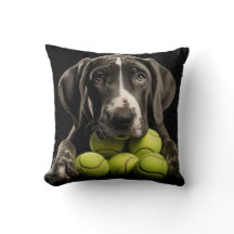 🐕 Great Dane Welpe mit 🎾 Tennisbällen