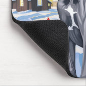 Great Dane Winter Wonderland Weihnachtsfreude Mousepad (Ecke)