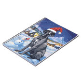 Great Dane Winter Wonderland Weihnachtsfreude Notizblock (Linke Seite)