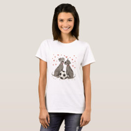 Great Dane with soccer ball for Valentine's Day T-Shirt