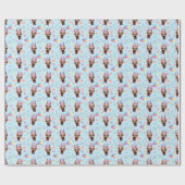 Great Dane Wrapping Paper in Blue Geschenkpapier (Flach)