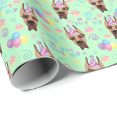 Great Dane Wrapping Paper in Green Geschenkpapier (Rolleneckpunkt)
