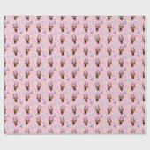 Great Dane Wrapping Paper in Pink Geschenkpapier (Flach)