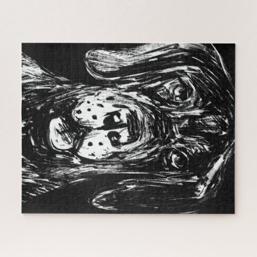 Great Dane Zeichnend Puzzle (Horizontal)