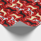 Great Dänen Red Pattern Wrapping Paper Geschenkpapier (Ecke)