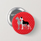 Great Danes Blue Boston Button (Vorne & Hinten)