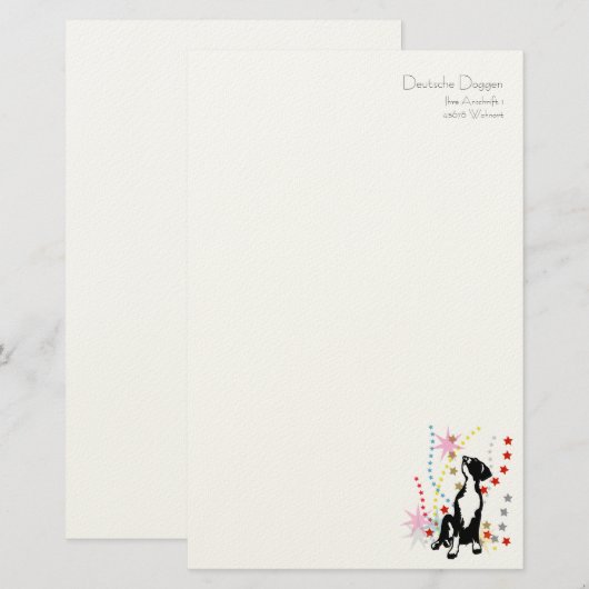 Great Danes Briefpapier (Vorne/Hinten)
