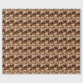 Great Danes Brown Pattern Geschenkpapier (Flach)