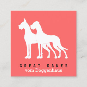Great Danes Business Cards Quadratische Visitenkarte
