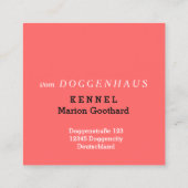 Great Danes Business Cards Quadratische Visitenkarte (Rückseite)