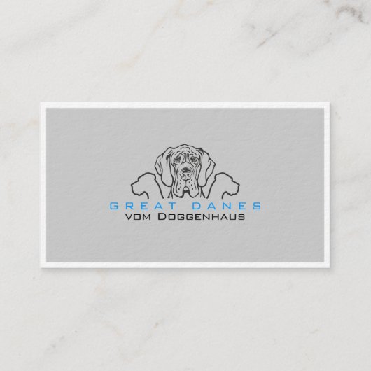 Great Danes Business Cards Visitenkarte (Vorderseite)