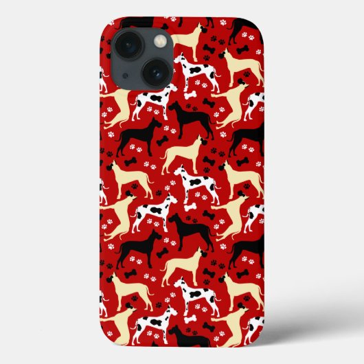 Great Danes Dog Pattern Harlequin Case-Mate iPhone Case-Mate iPhone Hülle (Rückseite)