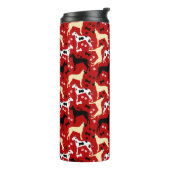 Great Danes Harlequin, Fawn, Black Great Dane Thor Thermosbecher (Nach links gedreht)
