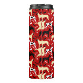 Great Danes Harlequin, Fawn, Black Great Dane Thor Thermosbecher (Rückseite)