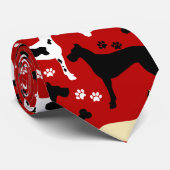 Great Danes Harlequin, Fawn, Black Great Danes Krawatte (Gerollt)