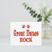 Great Danes Rock Postkarte (Stehend Vorderseite)