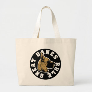 Great Danes Rule Emblem Jumbo Stoffbeutel