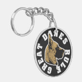 Great Danes Rule Schlüsselanhänger (Vorderseite links)