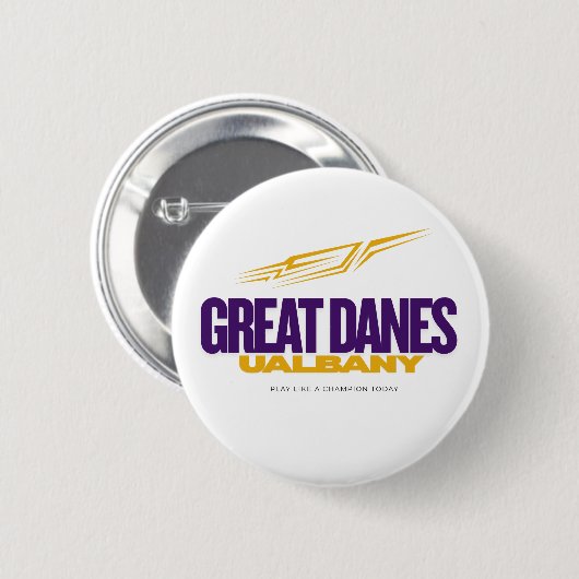 Great Danes UAlbany - Uni Baseball Spirit Button (Vorne & Hinten)