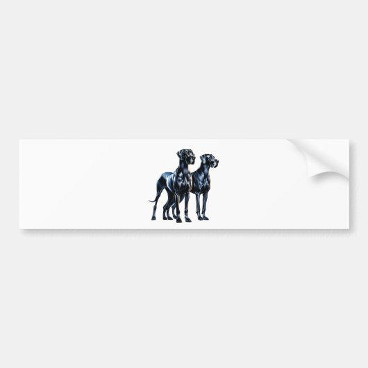 Great Danes Watercolor Autoaufkleber (Vorne)