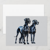Great Danes Watercolor Einladung (Vorne/Hinten)