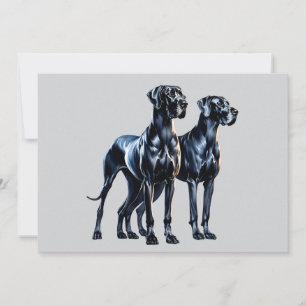 Great Danes Watercolor Einladung