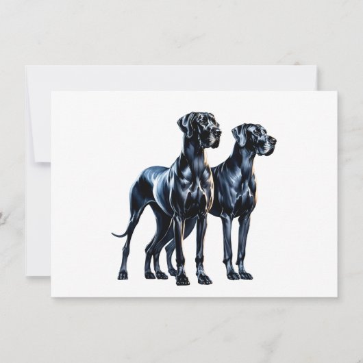 Great Danes Watercolor Einladung (Vorderseite)