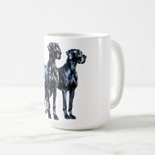 Great Danes Watercolor Kaffeetasse (VorderseiteRechts)