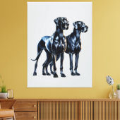 Great Danes Watercolor Leinwanddruck (Insitu (Wohnzimmer))