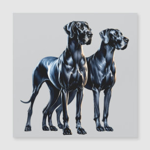 Great Danes Watercolor Magneteinladung