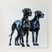 Great Danes Watercolor Puzzle (Vertikal)